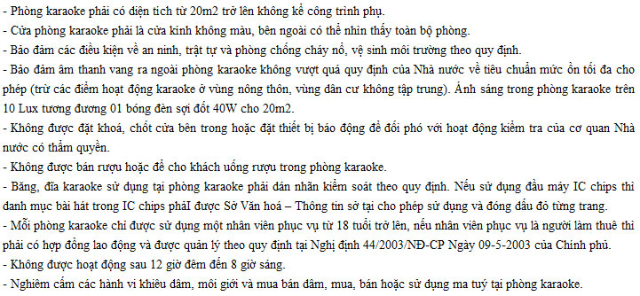 dieu kien xin giay phep kinh doanh karaoke