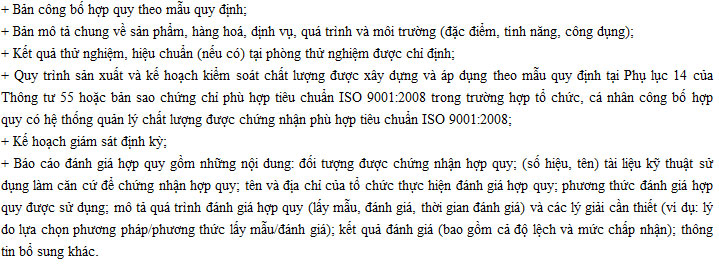 ho so cong bo hop quy cssx thuc an thuy san