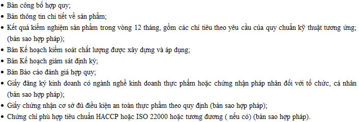 ho so cong bo hop quy nuoc uong dong chai