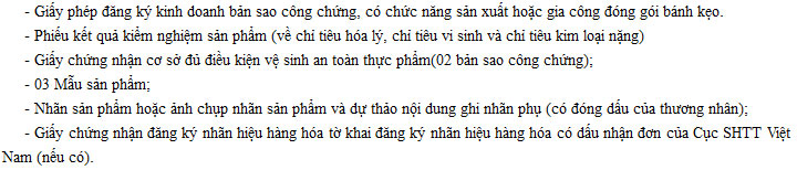 cong bo banh keo san xuat trong nuoc