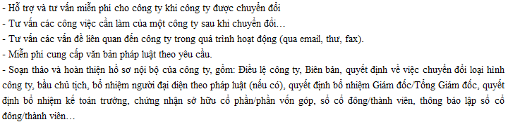 chuyen doi loai hinh doanh nghiep
