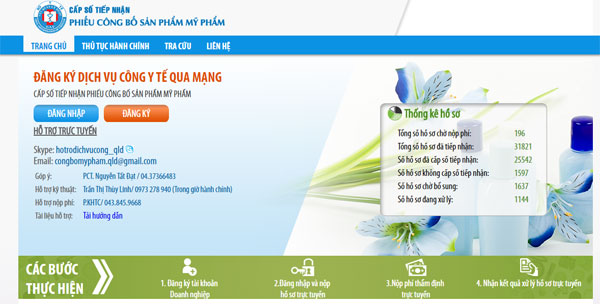 cong bo my pham online